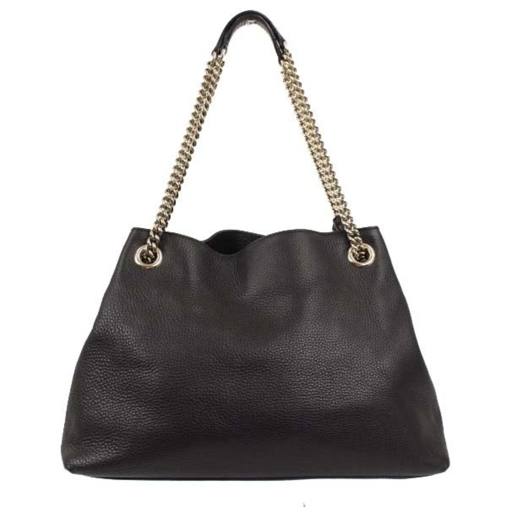 Gucci Chain Shoulder Bag Interlocking G Black